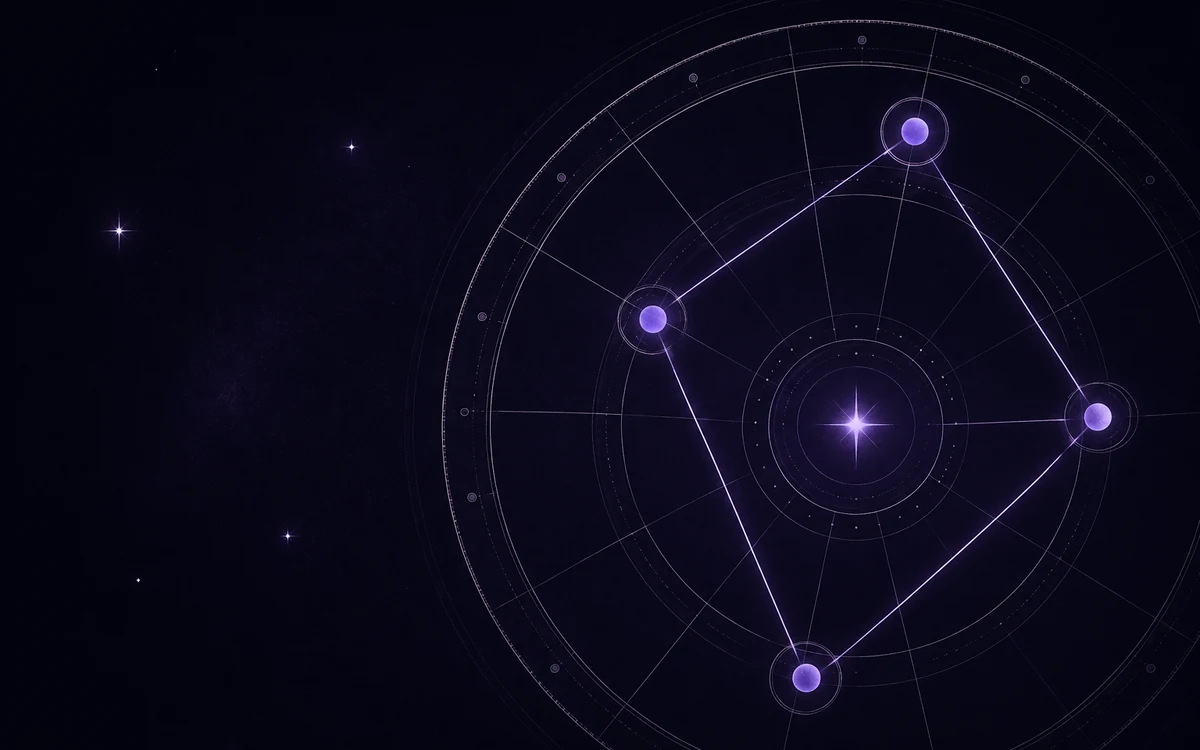 A detailed circular astrology birth chart