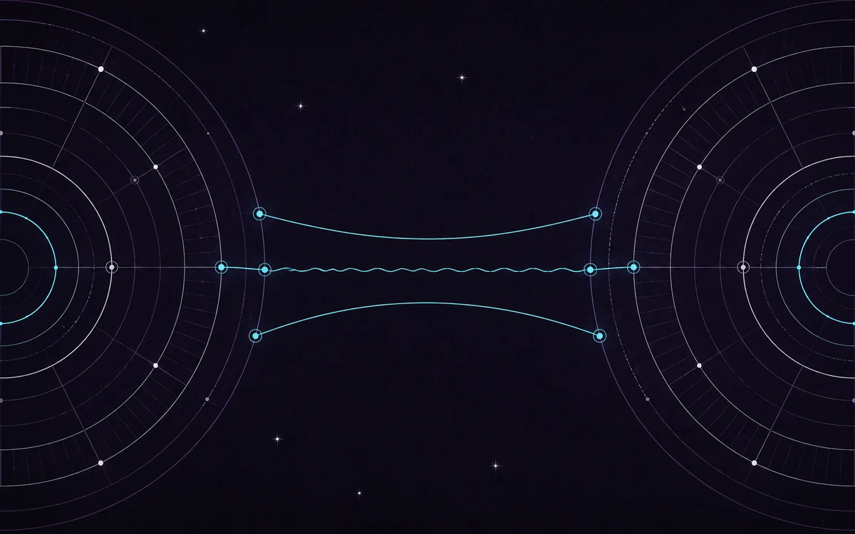 Two overlapping astrology charts representing compatibility
